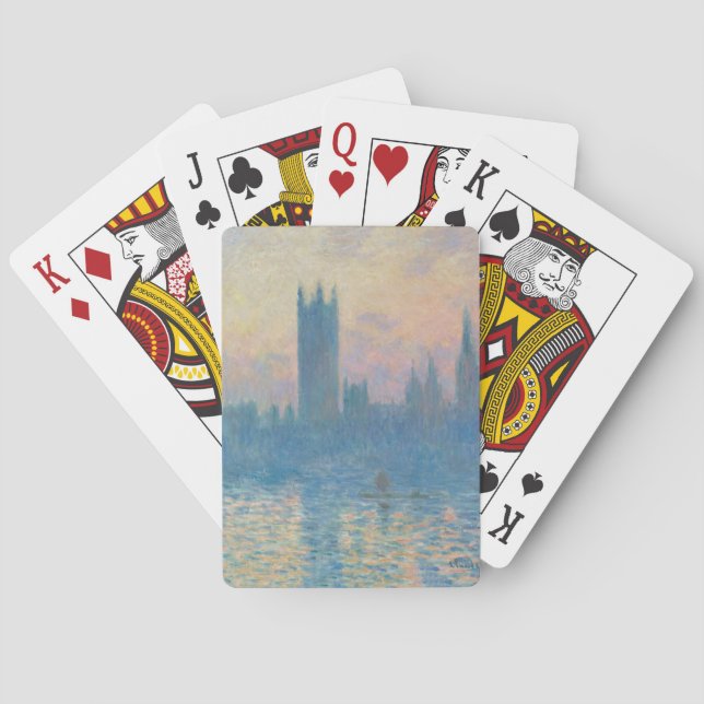 Baraja De Cartas Claude Monet - Casas del Parlamento (Reverso)