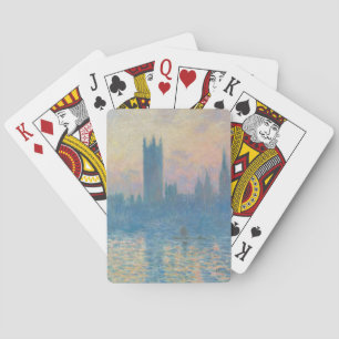 Baraja De Cartas Claude Monet Casas del Parlamento Atardecer