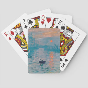 Baraja De Cartas Claude Monet Impresión Amanecer Francés