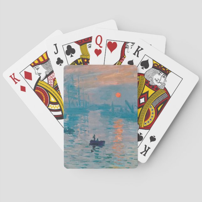 Baraja De Cartas Claude Monet Impresión Amanecer Francés (Reverso)