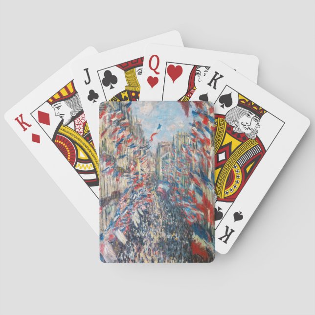 Baraja De Cartas Claude Monet - La Rue Montorgueil - París (Reverso)
