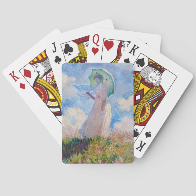 Baraja De Cartas Claude Monet - Mujer con Parasol a la izquierda (Reverso)
