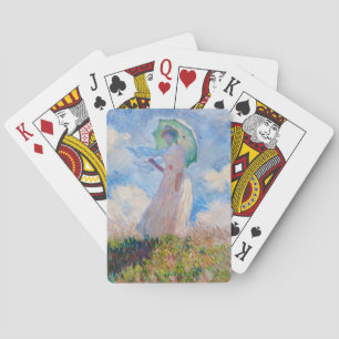 Baraja De Cartas Claude Monet - Mujer con un parasol mirando a la i