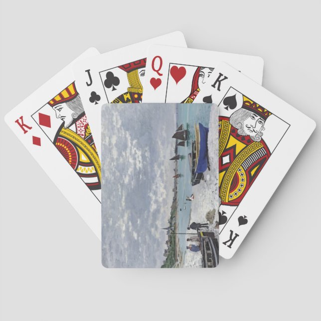 Baraja De Cartas Claude Monet | Playa de Sainte-Adresse (Reverso)