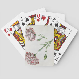 Baraja De Cartas Claveles (w/c en el papel)