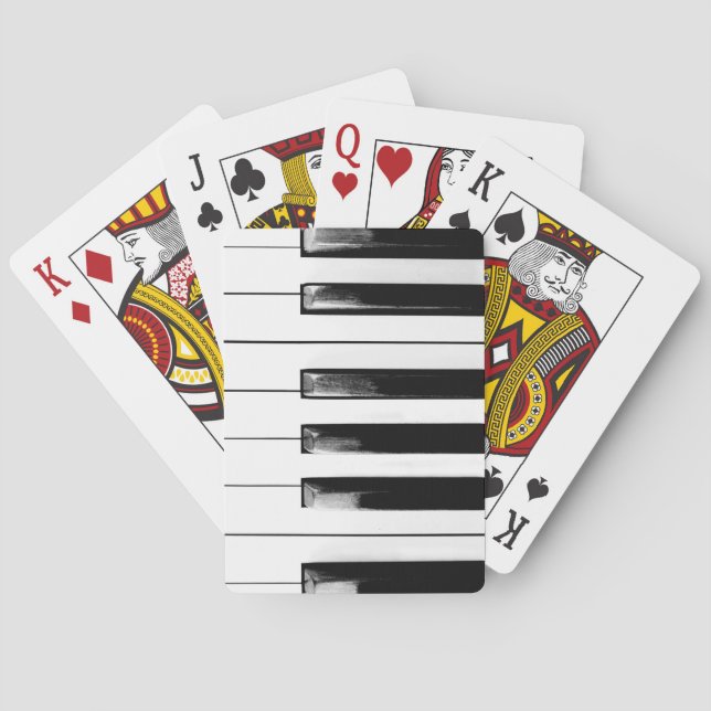 Baraja De Cartas Claves de piano antiguas (Reverso)