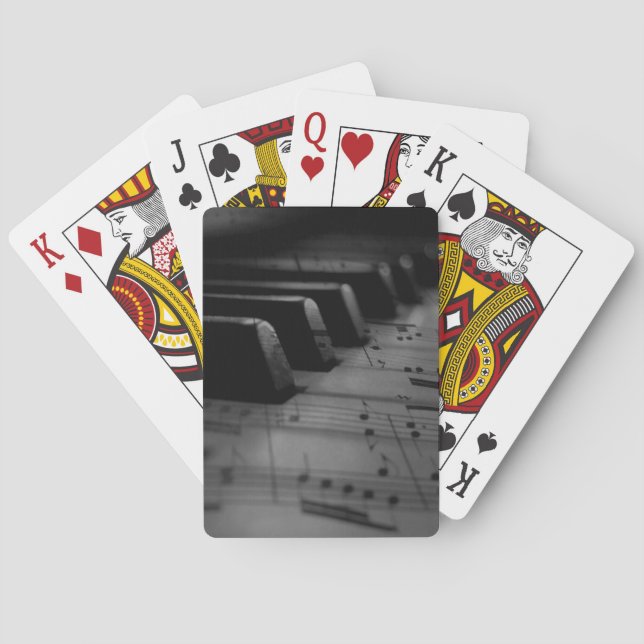 Baraja De Cartas Claves de piano de música (Reverso)