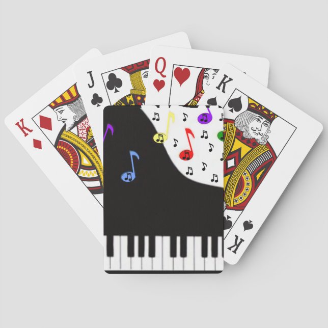 Baraja De Cartas Claves de piano y notas (Reverso)