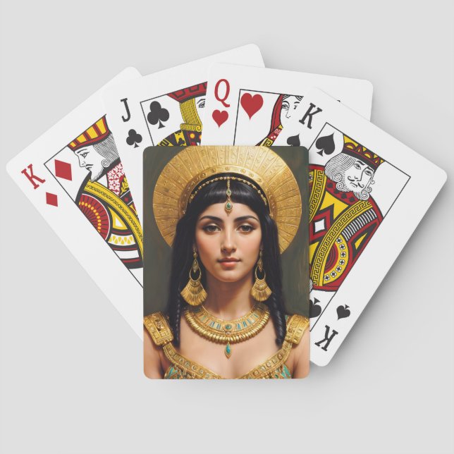 Baraja De Cartas Cleopatra Egyptian Queen Pharaoh Art (Reverso)