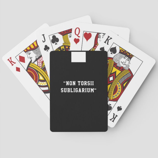 Baraja De Cartas Clérigo católico Clérigo Frase latina graciosa (Reverso)