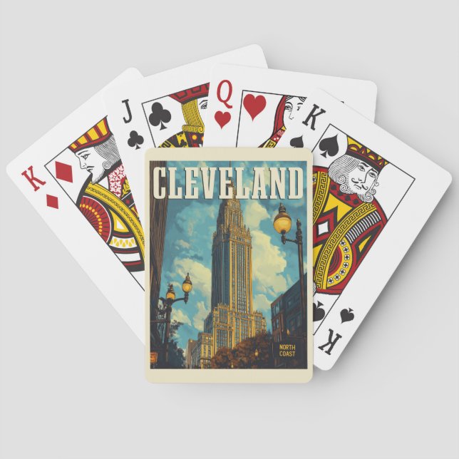 Baraja De Cartas Cleveland Vintage Travel (Reverso)