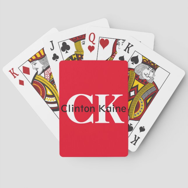 Baraja De Cartas Clinton Kaine - CK 2016 (Reverso)