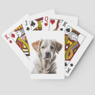 Baraja De Cartas Close-Up Portrait of a Sweet-Faced Dog