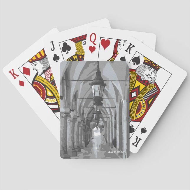 Baraja De Cartas Cloth Hall Cracovia, Polonia (Reverso)