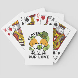 Baraja De Cartas Clover Pup Love - Diseño de perros del Día de San