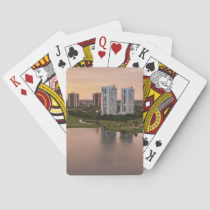 Baraja De Cartas Club de campo en la puesta del sol, Aventura, la