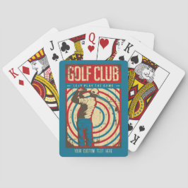 Baraja De Cartas Club de golf Retro Personalizado