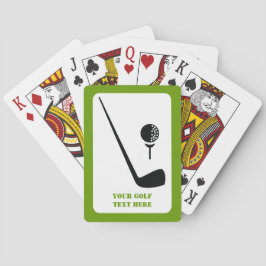 Baraja De Cartas Club de golf y personalizado negro y verde