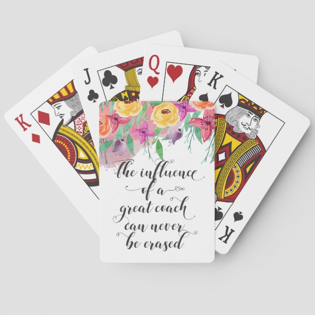 Baraja De Cartas Coach gracias regalo Coach aprecio Regalo (Reverso)