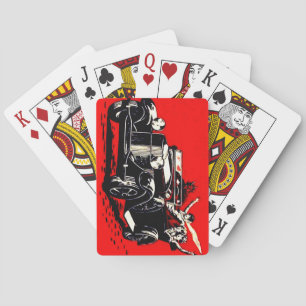Baraja De Cartas Coche femenino de secuestros del Krampus Rojo