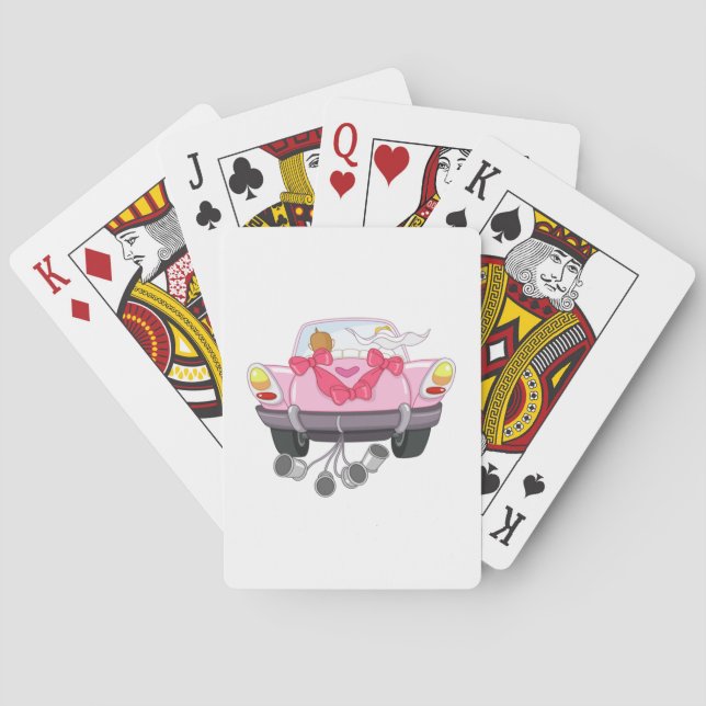 Baraja De Cartas Coche recién casado 27 (Reverso)