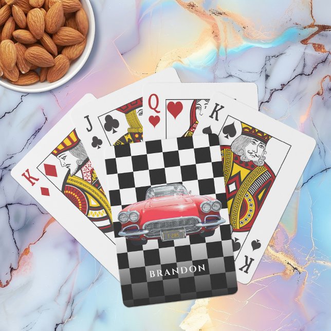 Baraja De Cartas Coche Red Sport, nombre blanco, control B/W (Subido por el creador)