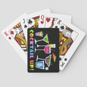 BARAJA DE CARTAS COCKTAIL GLASSES DE REPRODUCCIÓN DE TARJETAS DE RE