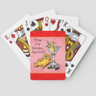 Baraja De Cartas Cocktail Kittens Espíritus Navideños
