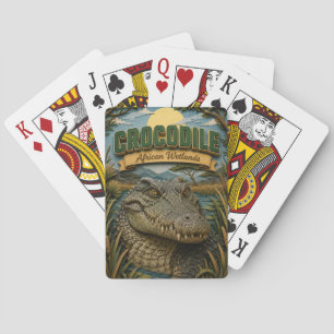 Baraja De Cartas Cocodrilo Humedales Africanos POPCUT