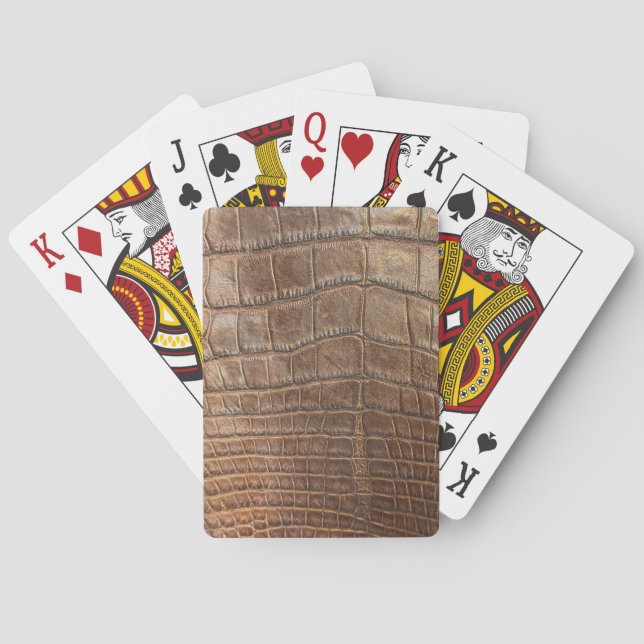 Baraja De Cartas Cocodrilo lagarto de cocodrilo de alligator (Reverso)