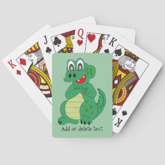 Baraja De Cartas Cocodrilo Personalizado con cualquier color de fon