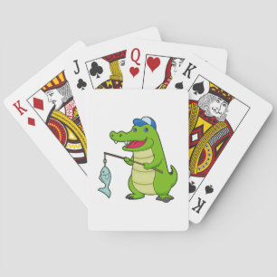 Baraja De Cartas Cocodrilo Pesca Pescador