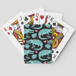 Baraja De Cartas Cocodrilos personalizados, lindo patrón sin costur