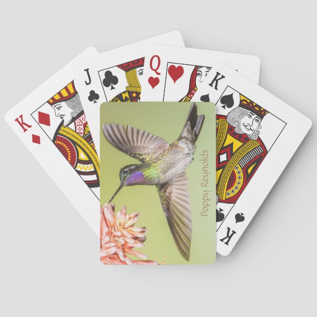 Baraja De Cartas Cocostarricense vuela a flor (Reverso)
