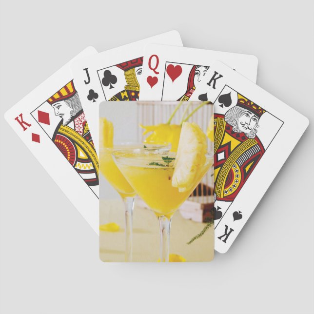 Baraja De Cartas Cóctel de piña y jengibre Fresca (Reverso)