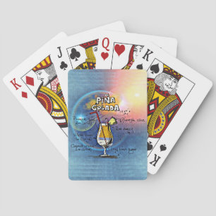 Baraja De Cartas Cóctel Pina Colada (#5 de 12 paquetes de recetas p