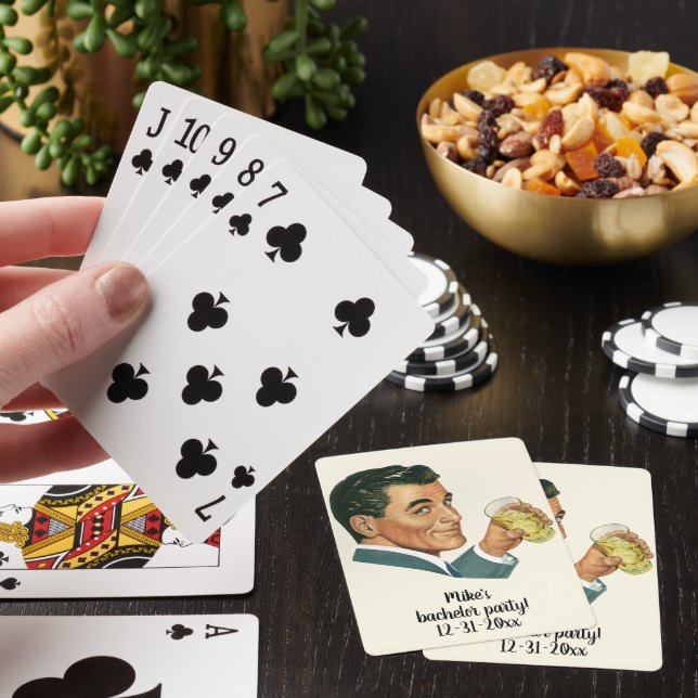 Baraja De Cartas Cócteles Bebidas Antiguas, Hombre Bebiendo Bebidas (In Situ)