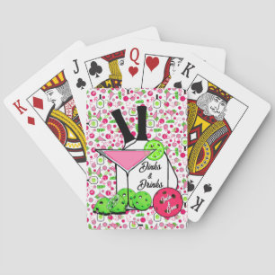 Baraja De Cartas Cócteles de Pickleball Dinks y Bebidas Personaliza