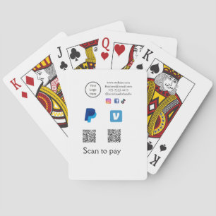 Baraja De Cartas Código Q R barrido PayPal venmo pay add social med