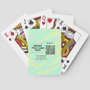 Baraja De Cartas código q r simple añadir logotipo código de explor