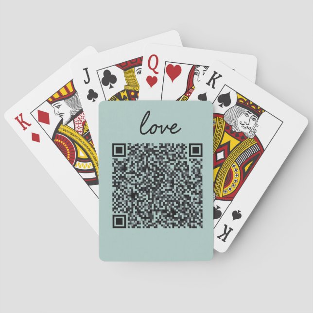 Baraja De Cartas Código QR de amor (Reverso)