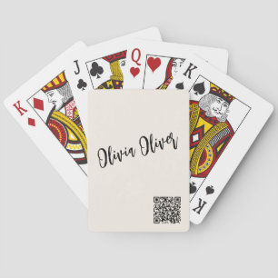 Baraja De Cartas Código QR de marca comercial de negocio de escritu