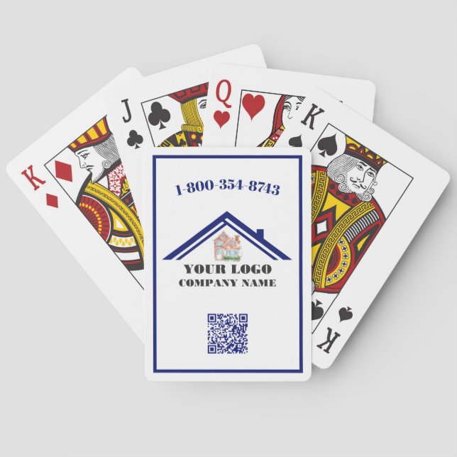 Baraja De Cartas Código QR para logotipos profesionales  (Reverso)