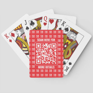 Baraja De Cartas Código QR promocional (editable) con patrón de log