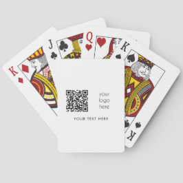 Baraja De Cartas Código QR y texto para logotipos y marcas profesio
