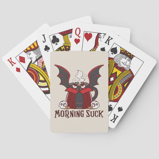 Baraja De Cartas Coffee Bat Morning Suck (Reverso)
