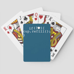 Baraja De Cartas Coffee Refill Smart Coding Software Engineer