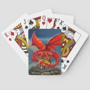 Baraja De Cartas Cofre del Tesoro del Dragón Rojo Volador