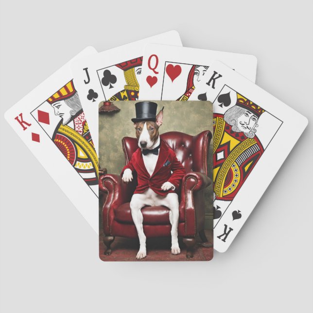 Baraja De Cartas Cojín/almohada del bull-Terrier inglés (Reverso)