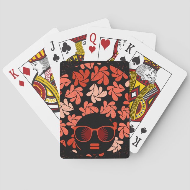 Baraja De Cartas Cojín Coral Afro Love (Reverso)